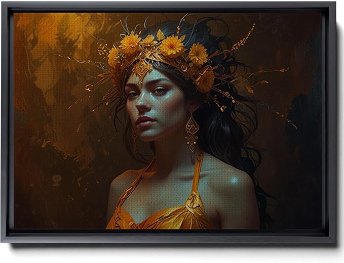 Art Nouveau Print, Art Deco print, Goddess Of Fire, Zodiac Print, Leo Print, Aries Print,Sagittarius Print, Fire Sign Matte Print, Decor Canvas, Arts - Aries Canvas for men