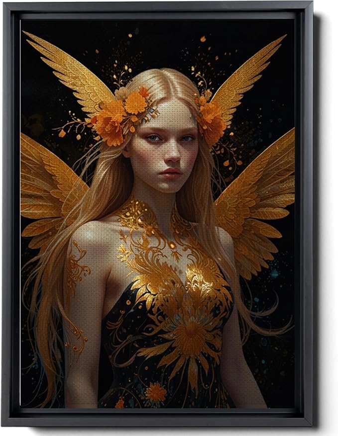 Art Nouveau Print, Art Deco print, Goddess Of Fire, Zodiac Print, Leo Print, Aries Print,Sagittarius Print, Fire Sign Matte Print, Canvas Prints, Decor - Aries Canvas for men