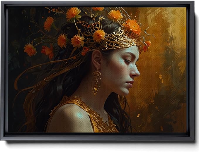 Art Nouveau Print, Art Deco print, Goddess Of Fire, Zodiac Print, Leo Print, Aries Print,Sagittarius Print, Fire Sign Matte Print, Decor Canvas, Decor - Aries Canvas for men