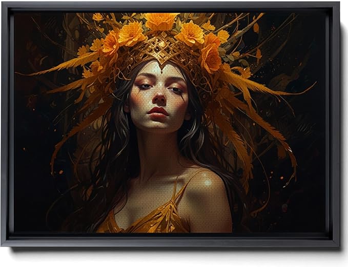 Art Nouveau Print, Art Deco print, Goddess Of Fire, Zodiac Print, Leo Print, Aries Print,Sagittarius Print, Fire Sign Matte Print, Decor Canvas, Wall - Aries Canvas for men