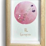 Scorpio Crystals Gift, Zodiac Sign Decor Gifts, Natural Crystal Zodiac Painting for Wall Art, Home Decor, Christmas Holiday Gift, Birthday Gift for Women, Friend, Bed Room, Living Room - Scorpio Products for men