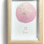 Taurus Crystals Gift, Zodiac Sign Decor Gifts, Natural Crystal Zodiac Painting for Wall Art, Home Decor, Christmas Holiday Gift, Birthday Gift for Women, Friend, Bed Room, Living Room - Taurus for men
