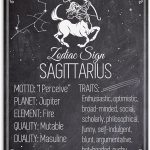 Zodiac Sign Sagittarius Metal Tin Sign - 8x12 Inch Wall Decor for Home, Garage, Bar, Man Cave, or Office - Sagittarius Home Decor for men