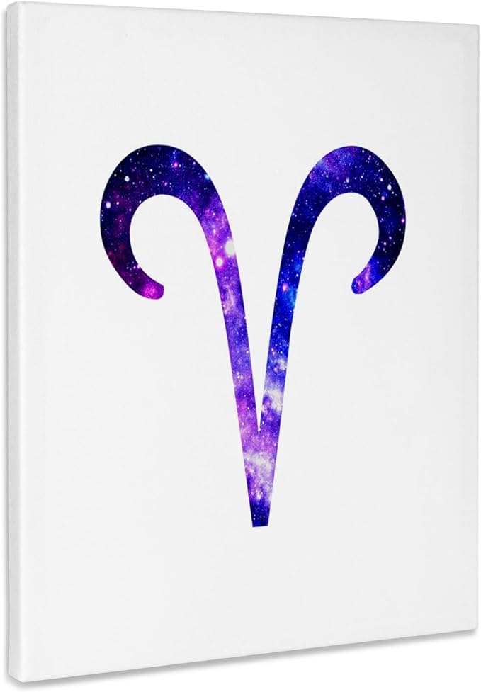 3dRose, Aries star sign - ram zodiac glyph - astrological horoscope symbol, Museum Grade Canvas Wrap 16x20 - Aries Canvas for men