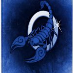 3dRose, Image of Blue Scorpio Sign For October And November, Museum Grade Canvas Wrap 16x20 - Scorpio Canvas for men