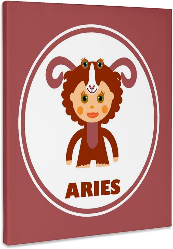 3dRose, Aries Zodiac Sign illustration for children, Museum Grade Canvas Wrap 16x20 - Aries Canvas for men