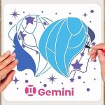 1Pcs Gemini Stencils for Painting, 11.8x11.8inchs Constellation Reusable Stencil Two Female Heads Crafts Drawing Templates for Painting on Wood Wall Door Canvas Fabric Sign Home Decor - Gemini Canvas for men