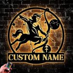 Personalized Sagittarius Zodiac Metal Sign with LED Light, Custom Horoscope Name Wall Art Decor, Gift for Star Sign Lover for Birthday Gift A113-NTMS95.9 - Sagittarius Home Decor for men
