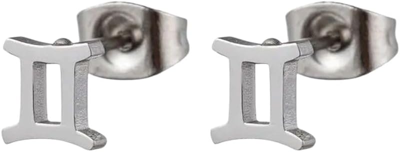 New 2026 12 Constellation Stud Earrings For Women Zodiac Sign Astrology Jewelry Leo Aries Scorpio Ear Cartilage Female Birthday Gift Fashion Accessories Creative - Aries Earrings for men