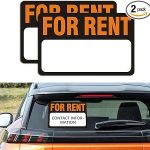 2PCS for Rent Sign Car Stickers, Car Decals, 12" x 8" Premium Self-Adhesive Vinyl Sale Sign Decals, Weatherproof Self-Adhesive Stickers for Garages Home Boats Large Space for Handwriting - Scorpio Sticker for men