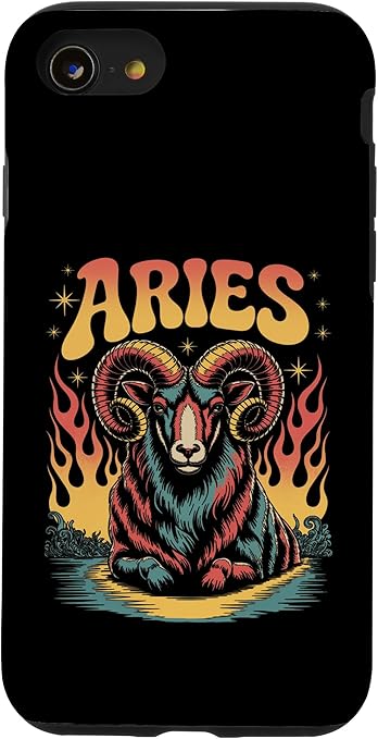 Retro Aries Zodiac Sign Case for iPhone SE (2020) / 7/8 - Aries Phone Case for men
