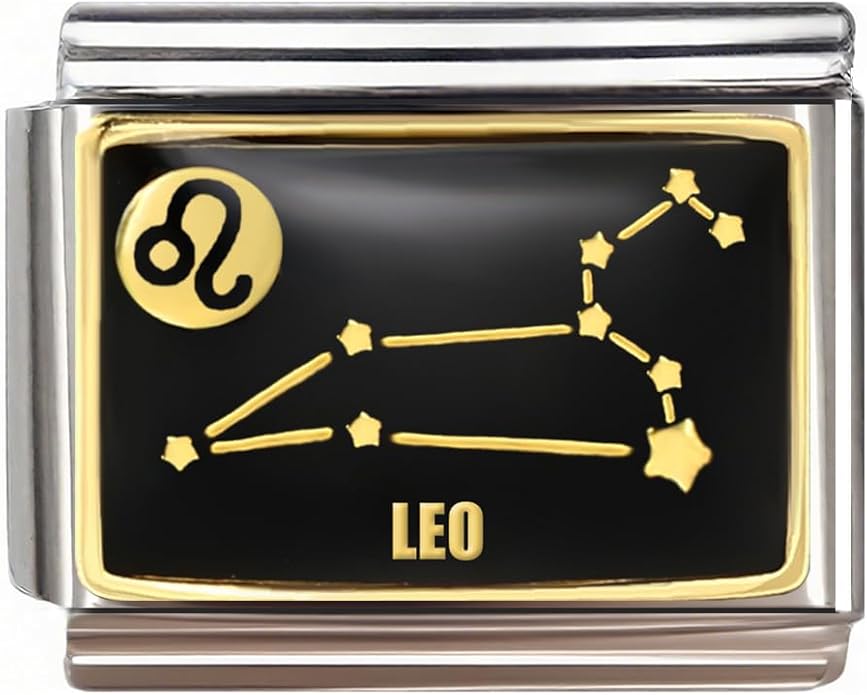 Italian Charm Bracelet Link, 12 Zodiac Constellation, 9mm, Sign Charm - Aries Bracelet for men