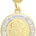 Zodiac Necklace Women Men, 18K Gold Plated Silver Plated Tarnish Free Zodiac Pendant Necklaces, Ready-To-Gift for Wife Husband Girlfriend Boyfriend Mom Daughter Birthday Christmas Valentine Anniversary - Scorpio Products for men