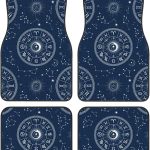 Set of 4 Heavy Duty Car Floor Mats, All Weather Non-Slip Universal Fit for Most Cars - SUV, Sedan and Truck Protection, Astrology Circle Astrological Board Cars Mat Set - Virgo Car Floor Mat for men