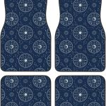 Set of 4 Automotive Car Floor Mats, Heavy Duty Universal Fit for SUV, Sedan and Truck, Astrology Circle Astrological Board Cars Mat Set All Weather Non-Slip Liners - Virgo Car Floor Mat for men