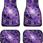 4 Piece Full Set Zodiac Colorful Constellation Galaxy Art Car Floor Mats Full Set Universal Fit Trucks Cars, All-Weather Car Mats Auto Interior Decorative - Virgo Car Floor Mat for men