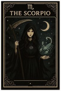 GHEGO Scorpio Tarot Art Print - Mystical Zodiac Wall Decor for Astrology And Magic Lovers Canvas Modern Poster Wall Art Prints Paintings Living Room Bedroom Decor 12x18inch(30x45cm) - Scorpio Canvas for men
