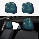 Sagittarius Astrological Sign in The Zodiac 2 Pieces of car seat headrest Protective Covers, 11 in X 10.2 in Elasticity Smooth and Comfortable Pillowcases, Suitable for Most car seat - Aquarius Car Seat Cover for men