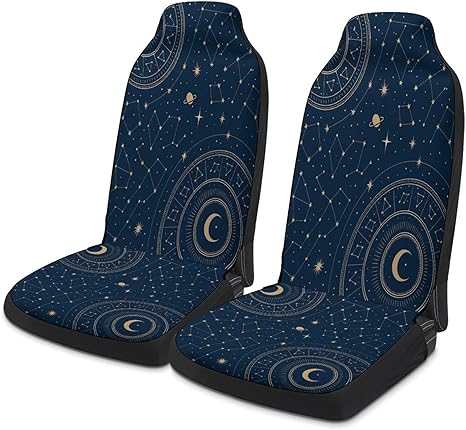 Astrology Chart Universal Car Seat Cover Automotive Seat Covers Compatible Universal Fit for SUV Van Trucks - Aquarius Car Seat Cover for men