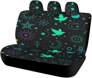 Astronomy Symbols Pattern Universal Car Seat Cover Automotive Seat Covers Compatible Universal Fit for SUV Van Trucks - Aquarius Car Seat Cover for men