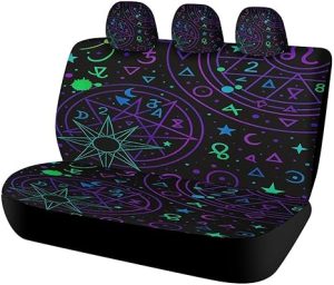 Astrology Symbols Pattern Universal Car Seat Cover Automotive Seat Covers Compatible Universal Fit for SUV Van Trucks - Aquarius Car Seat Cover for men