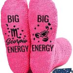 Zodiac Birthday Gifts - Astrology Constellation Horoscope Fuzzy Space Galaxy Socks for Women Teen Girls - Scorpio Products for men