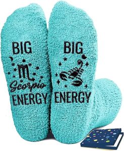 Zodiac Birthday Gifts Astrology Constellation Horoscope Fuzzy Space Galaxy Socks for Women Teen Girls - Scorpio Products for men