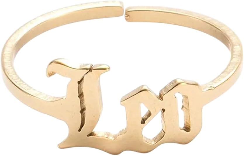 New 2026 Personalize Sign 12 Constellation Ring Astrology Gemini Taurus Aries Old English Rings For Women Fashion Jewelry Accessories Creative Gift - Aries Ring for men