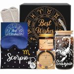 Scorpio Birthday Gifts for Women - Scorpio Glass Cup Gift set for Her - Astrology Basket for Mom Sister - Zodiac Box for Friend - Constellation Basket for Boss Lady Coworker - Scorpio Products for men