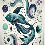 Pisces zodiac fish,Metal tin sign， star Zodiac signs & cosmic swirls, ideal wall art decor for home, bedroom or astrological enthusiasts,Easy to hang tinplate 12x16 inch - Pisces Home Decor for men