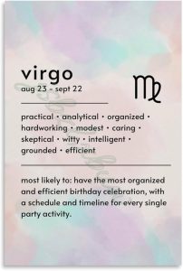 Virgo Zodiac Constellations Posters Canvas Painting Wall Art Poster for Bedroom Living Room Decor 12x18inch(30x45cm) Unframe-style - Virgo Poster for men
