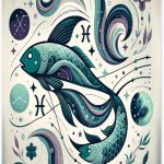 Pisces zodiac fish,Metal tin sign， star Zodiac signs & cosmic swirls, ideal wall art decor for home, bedroom or astrological enthusiasts,Easy to hang tinplate 6x8 inch - Pisces Home Decor for men