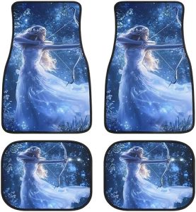 Zodiac Sagittarius Woman Car Floor Mats 4 Piece Set Non-Slip Waterproof Automotive Carpet - Virgo Car Floor Mat for men