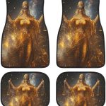 Zodiac Sign Women Car Floor Mats 4 Piece Set Non-Slip Waterproof Automotive Carpet - Virgo Car Floor Mat for men