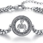 REDSUN Zodiac Sign Bracelet for Men Women 925 Sterling Silver Constellation Bracelet Adjustable Astrology Horoscope Jewelry for Birthday Christmas Gifts - Scorpio Accessories for men