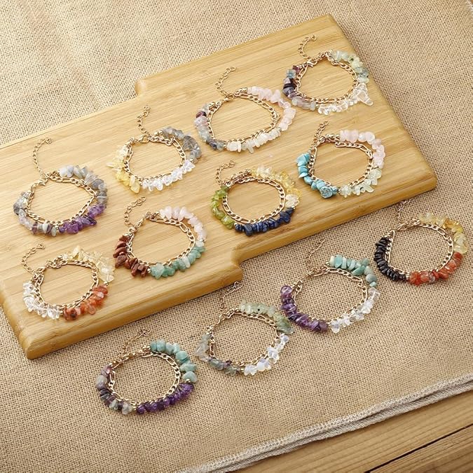 Zodiac Bracelets for Women Men, 12 Constellations Stone Beaded Chain Bracelet - Aries Bracelet for men