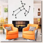 Sagittarius Metal Wall Art, Constellation Metal Wall Art, for Zodiac Room Decor, Star Signs, Boho Wall Decor, Astrology Room Decor, Constellation Home Outdoor Plaques(Black,47 * 46cm/19 * 18in) - Sagittarius Home Decor for men