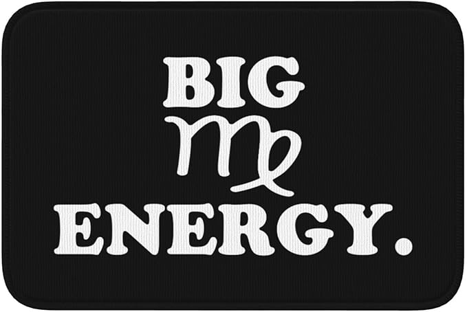 Big Virgo Energy Crystal Velvet Border Floor Mat 16x24in – Soft Non-Slip Absorbent Doormat,Durable Edge Stitching,Easy to Clean,Dustproof & Waterproof for Entryway,Bathroom,Kitchen,Bedroom - Virgo Car Floor Mat for men