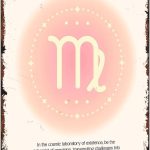 Vintage Virgo Zodiac Astral Manifestation Metal Sign Funny Elegant Astrology Poster Home Aluminum 8x12inch-For Bathroom Living Room Bedroom Wall Decor - Virgo Poster for men