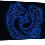 Wall Art Frame Gallery Wall Decor Pisces horoscope sign twelve zodiac signs Modern Canvas Prints Artwork for Living Room Bedroom Office Kitchen 48x24Inch - Pisces Canvas for men