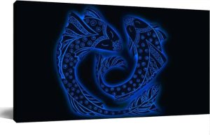 Wall Art Frame Gallery Wall Decor Pisces horoscope sign twelve zodiac signs Modern Canvas Prints Artwork for Living Room Bedroom Office Kitchen 48x24Inch - Pisces Canvas for men