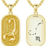 SIMONLY Zodiac Necklace 925 Sterling Silver Constellation Necklace Zodiac Sign Necklaces Horoscope Jewelry Christmas Birthday Astrology Gifts for Women Men Unisex - Scorpio Accessories for men