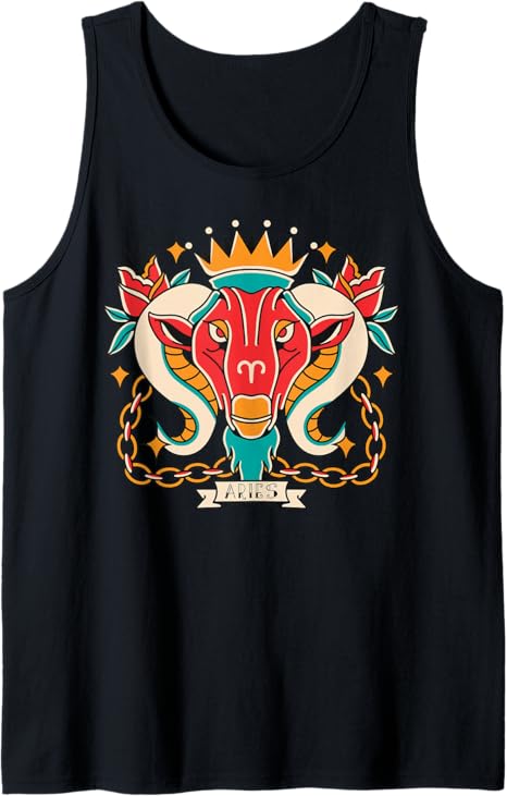 Aries Zodiac Astrology Star Sign Tank Top - Aries T-Shirt for men