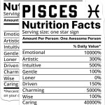 (2 Pack) Pisces Magnets - Zodiac Sign - Nutrition Facts Magnet- 5" On Longest Side - Sticks to Smooth Flat Surfaces - Made in USA - MAG12319 - Pisces Car Accessories for men