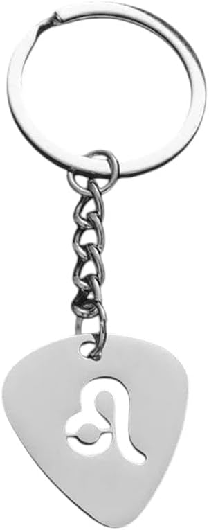 New 2026 Simple 12 Zodiac Sign Pendant Keychains Constellation Jewelry DIY Metal Stainless Steel Taurus Aries Scorpio Keyings Chaveiros Fashion Accessories Creative Gift - Aries Keychain for men