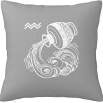 Zodiac Sign Aquarius Throw Pillow Covers 18x18 Inch - Soft Decorative Pillowcases for Couch, Bed & Sofa - Indoor Living Room Home Decor - Aquarius Pillow for men