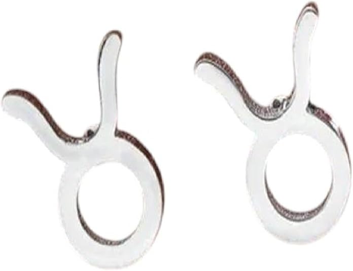 12 Constellation Jewelry Stainless Steel Zodiac Sign Earrings Aries Leo Taurus Aiquarius Scorpio Ear Studs Lovers Valentine Gifts - Aries Earrings for men