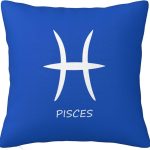 Pisces Sign Throw Pillow Covers 24x24 Inch - Soft Decorative Pillowcases for Couch, Bed & Sofa - Indoor Living Room Home Decor - Pisces Home Decor for men