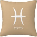 Pisces Sign Throw Pillow Covers 12x12 Inch - Soft Decorative Pillowcases for Couch, Bed & Sofa - Indoor Living Room Home Decor - Pisces Home Decor for men