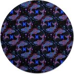 Round Throw Blanket, Constellation Zodiac Sign Pisces Smooth Anti-Wrinkle Blankets, Funny Portable Cozy Home Decor Blanket for Couch Sofa, Bed - Pisces Home Decor for men